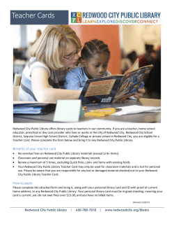 Teacher Cards - City of Redwood City