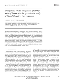 Endogenous versus exogenous efficiency units of labour for the