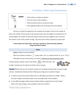 SECTION 4.4: Rates, Ratios and Conversions
