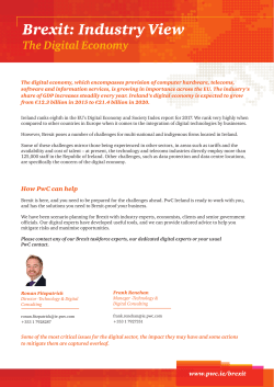 Industry view - The digital economy The digital economy