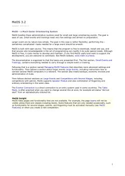 MeOS * Documentation