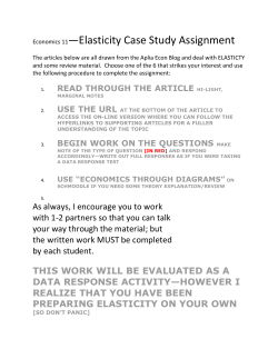 Aplia Elasticity Case Studies