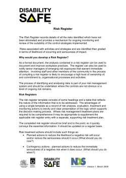 How to Develop a Risk Register