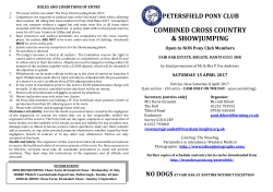 PETERSFIELD PONY CLUB COMBINED CROSS COUNTRY
