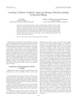 Cognitive Aging and Strategy Selection Learning in Decision Making