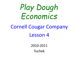 Play Dough Economics - Okemos Public Schools