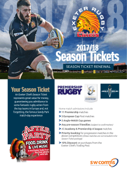 Season Tickets - Exeter Chiefs