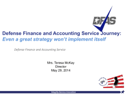 Defense Finance and Accounting Service Journey: Even a great