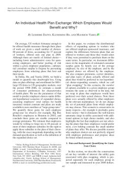 An Individual Health Plan Exchange: Which Employees Would