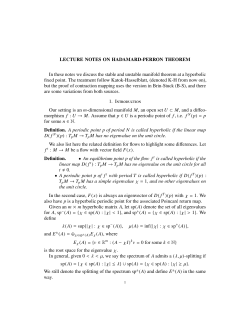 LECTURE NOTES ON HADAMARD-PERRON THEOREM In these