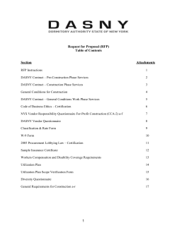 RFP Instructions - Dormitory Authority of the State of New York