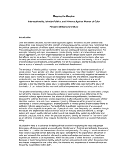 Mapping the Margins: Intersectionality, Identity Politics, and Violence