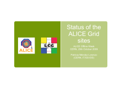 Status of the ALICE Grid sites