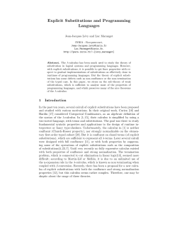 Explicit Substitutions and Programming Languages