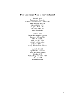 Does One Simply Need to Score to Score?