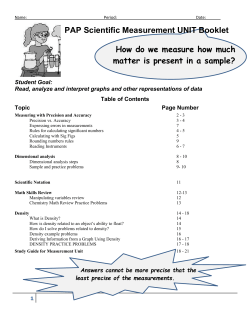 Measuring with Precision and Accuracy 2 - 3