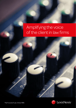 Amplifying the voice of the client in law firms
