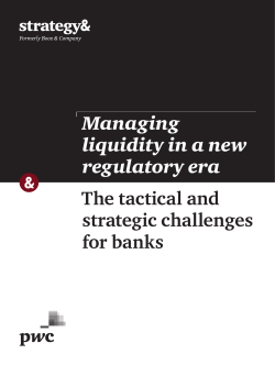 The tactical and strategic challenges for banks - Strategy