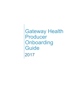 Gateway Health Producer Onboarding Guide