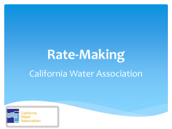 Factors that Influence Rates - California Water Association