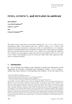 fines, leniency, and rewards in antitrust