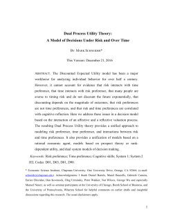 Dual Process Utility Theory: A Model of Decisions Under Risk and