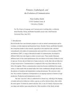 Evolution of Communication PGS 2015 D - Peter Godfrey