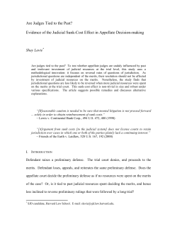 Evidence of the Judicial Sunk-Cost Effect in