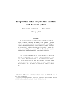 The position value for partition function form network games