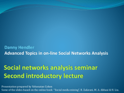 Node centrality, data mining and machine learning concepts