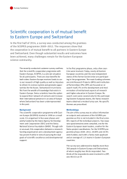 Scientific cooperation is of mutual benefit to Eastern Europe