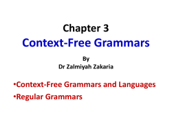 Context-Free Grammars