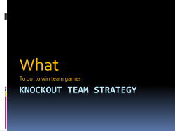 Knock Out Teams Strategy