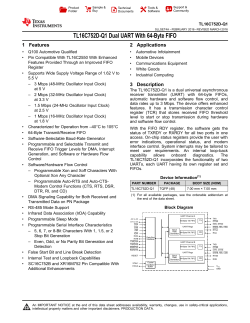 TL16C752D-Q1 Dual UART With 64-Byte FIFO