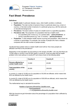 Fact Sheet: Prevalence