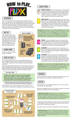 OVERVIEW CARD TYPES SET UP HOW TO PLAY WINNING