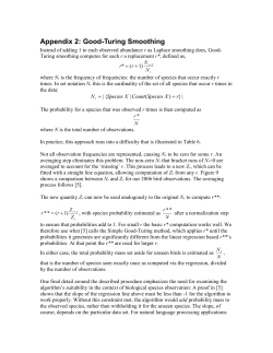 Appendix 2: Good-Turing Smoothing