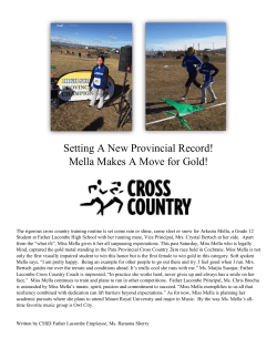 Setting A New Provincial Record! Mella Makes A Move for Gold!