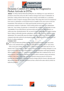 Dynamic Control of Coding for Progressive Packet Arrivals in DTNs