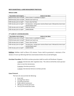MEN`S BASKETBALL: GAME MANAGEMENT