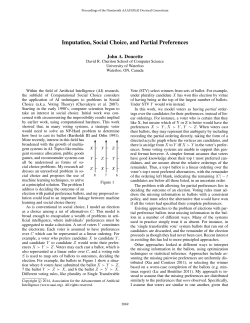 Imputation, Social Choice, and Partial Preferences