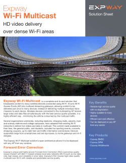 Wi-Fi Multicast Solution Sheet_v5