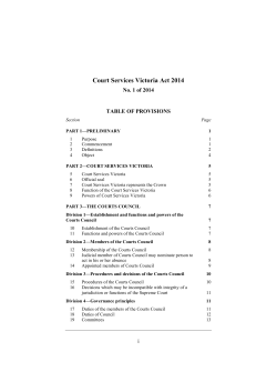 Court Services Victoria Act 2014