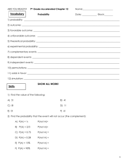 7th Course 2 AYR Ch 13 Probability