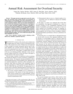 Annual risk assessment for overload security
