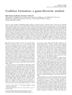 Coalition formation - Oxford Academic