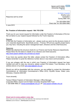 Structure charts - Epsom and St Helier University Hospitals NHS Trust