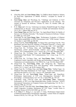Journal Papers 1. Chen-Hua Shih and Yaw