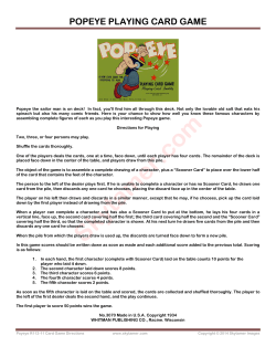 popeye playing card game