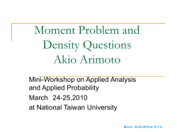 On Denseness of Polynomials Akio Arimoto